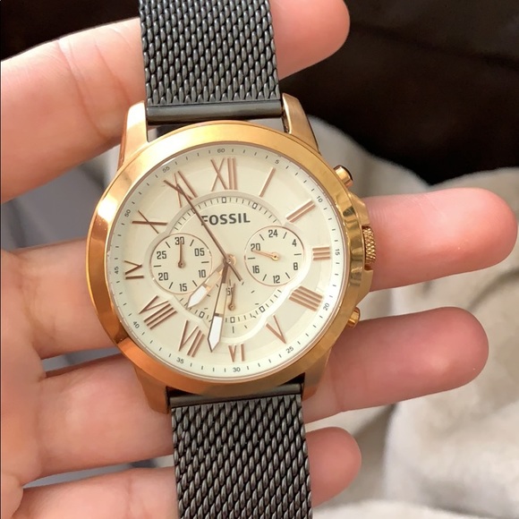 Two tone Fossil watch